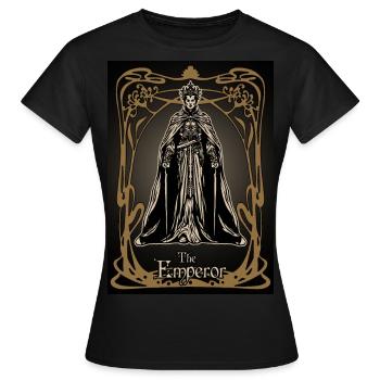 Die Kaiser Tarotkarte - Frauen T-Shirt - Schwarz - Vorne - AI Model Female 172 dark (172cm)