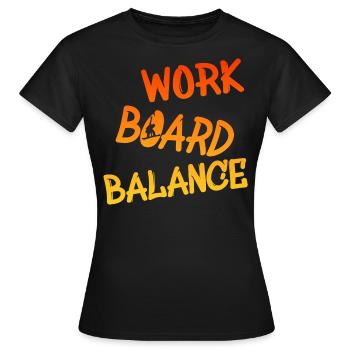 boarden, snowboarding - Frauen T-Shirt - Schwarz - Vorne - AI Model Female 172 dark (172cm)
