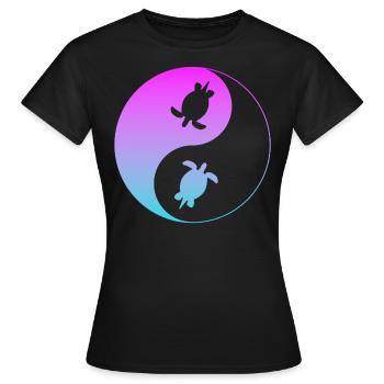 Schildkröte - Frauen T-Shirt - Schwarz - Vorne - AI Model Female 172 dark (172cm)