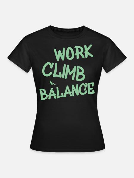 Climb - Frauen T-Shirt - Schwarz