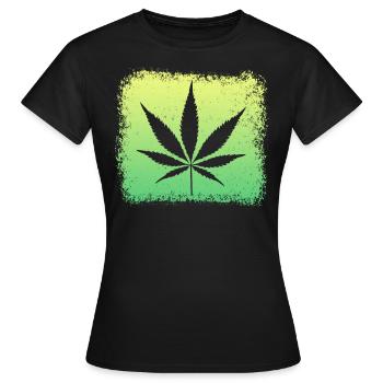 Kiffen Weed Ganja - Frauen T-Shirt - Schwarz - Vorne - AI Model Female 172 dark (172cm)
