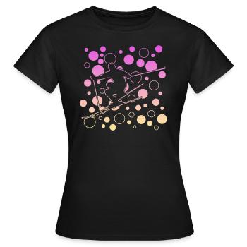 Ski - Frauen T-Shirt - Schwarz - Vorne - AI Model Female 172 dark (172cm)