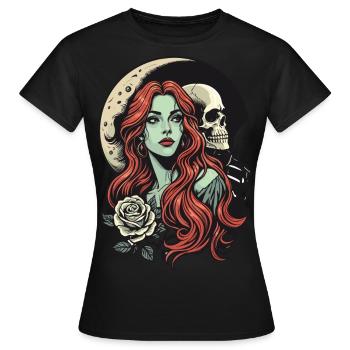 Romance sombre - T-shirt Femme - noir - Devant - AI Model Female 172 dark (172cm)