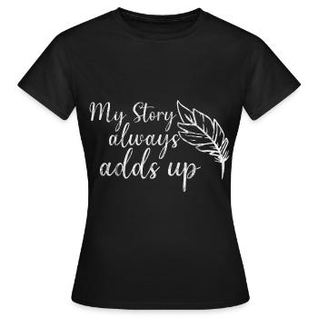 Mon histoire s’additionne toujours 3 - T-shirt Femme - noir - Devant - AI Model Female 172 dark (172cm)