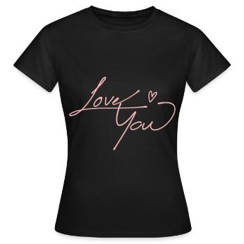 LIEBE DICH. - Frauen T-Shirt - Schwarz - Vorne - AI Model Female 172 dark (172cm)