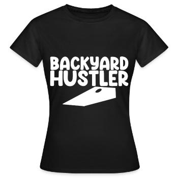 Backyard Hustler - Women's T-Shirt - black - Front - AI Model Female 172 dark (172cm)