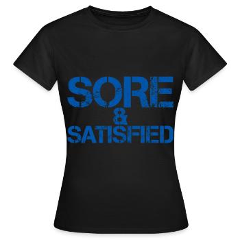 Sore And Satisfied 3 - Women's T-Shirt - black - Front - AI Model Female 172 dark (172cm)