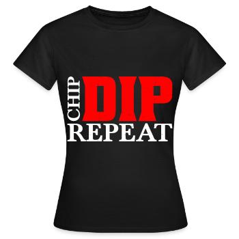 Chip Dip Repeat 12 - Frauen T-Shirt - Schwarz - Vorne - AI Model Female 172 dark (172cm)