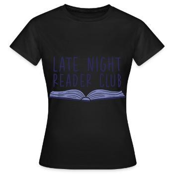 Club de lecture de fin de soirée 2 - T-shirt Femme - noir - Devant - AI Model Female 172 dark (172cm)