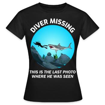 Scuba Diving Diver Dive Swimming Funny Sayings - Women's T-Shirt - black - Front - AI Model Female 172 dark (172cm)
