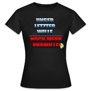Promille-Design - Frauen T-Shirt - Schwarz - Vorne - AI Model Female 172 dark (172cm)
