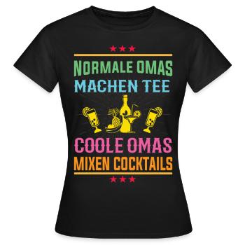 Cocktail oma - Frauen T-Shirt - Schwarz - Vorne - AI Model Female 172 dark (172cm)
