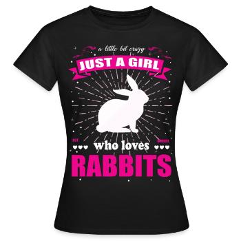 Juste une fille qui aime Bunny Outfit - T-shirt Femme - noir - Devant - AI Model Female 172 dark (172cm)