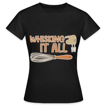 Fouetter tout 4 - T-shirt Femme - noir - Devant - AI Model Female 172 dark (172cm)