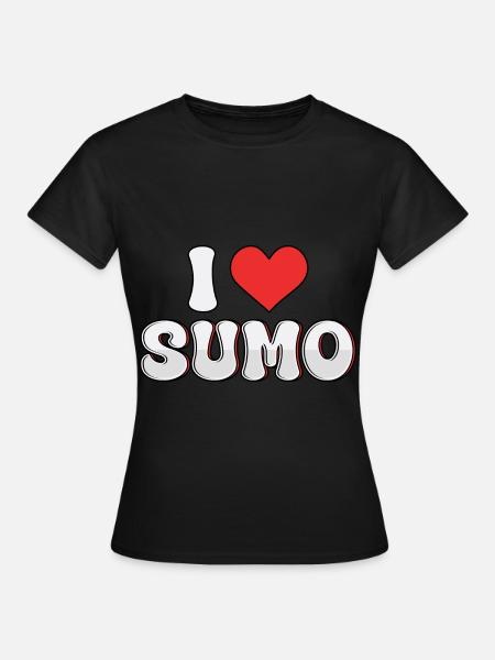 Ich liebe Sumo - Frauen T-Shirt - Schwarz