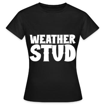 Weather Stud - Frauen T-Shirt - Schwarz - Vorne - AI Model Female 172 dark (172cm)
