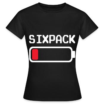 Funny Washboard Design - Batterie de six packs - T-shirt Femme - noir - Devant - AI Model Female 172 dark (172cm)