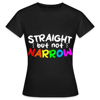 Droit mais pas étroit 4 - T-shirt Femme - noir - Devant - AI Model Female 172 dark (172cm)