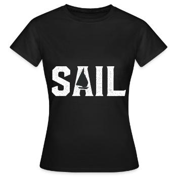 Sail Boat - Frauen T-Shirt - Schwarz - Vorne - AI Model Female 172 dark (172cm)