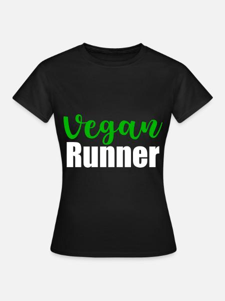 Vegan Runner - Frauen T-Shirt - Schwarz