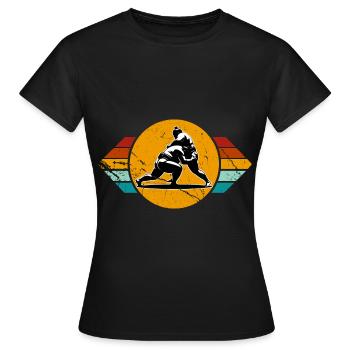 Sumo - Frauen T-Shirt - Schwarz - Vorne - AI Model Female 172 dark (172cm)