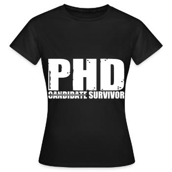 Candidat au doctorat Survivant 15 - T-shirt Femme - noir - Devant - AI Model Female 172 dark (172cm)