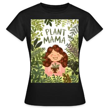 Pflanze Mama umweltfreundlich - Frauen T-Shirt - Schwarz - Vorne - AI Model Female 172 dark (172cm)