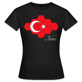 Türkei - Frauen T-Shirt - Schwarz - Vorne - AI Model Female 172 dark (172cm)