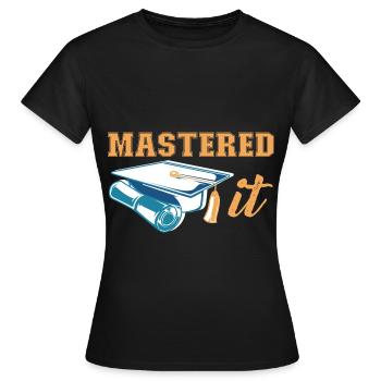 Master Diplôme d’études supérieures Master - T-shirt Femme - noir - Devant - AI Model Female 172 dark (172cm)