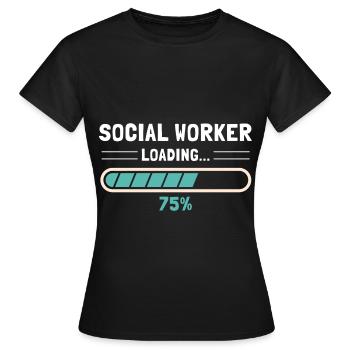 Idée cadeau de travailleur social travailleur social - T-shirt Femme - noir - Devant - AI Model Female 172 dark (172cm)