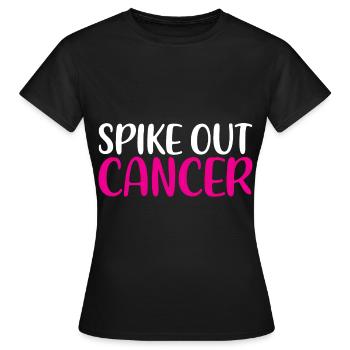 Spike Out Cancer - Frauen T-Shirt - Schwarz - Vorne - AI Model Female 172 dark (172cm)