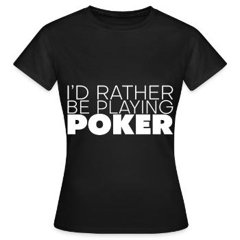 Je préfère jouer au poker 3 - T-shirt Femme - noir - Devant - AI Model Female 172 dark (172cm)