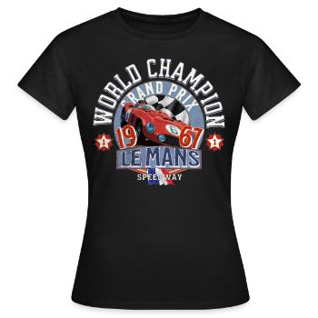 World Champion speedway vintage - T-shirt Femme - noir - Devant - AI Model Female 172 dark (172cm)