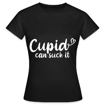 Cupid Can Suck It - Frauen T-Shirt - Schwarz - Vorne - AI Model Female 172 dark (172cm)
