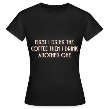 Grain de café Amateurs de café - T-shirt Femme - noir - Devant - AI Model Female 172 dark (172cm)