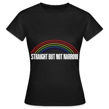 Droit mais pas étroit 3 - T-shirt Femme - noir - Devant - AI Model Female 172 dark (172cm)