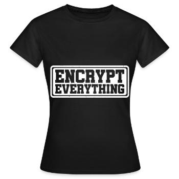 Tout crypter 6 - T-shirt Femme - noir - Devant - AI Model Female 172 dark (172cm)