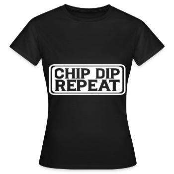Chip Dip Repeat 10 - Frauen T-Shirt - Schwarz - Vorne - AI Model Female 172 dark (172cm)