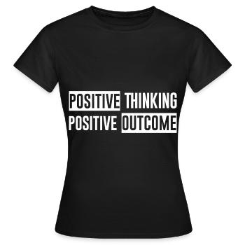 Pensée positive Résultat positif - T-shirt Femme - noir - Devant - AI Model Female 172 dark (172cm)