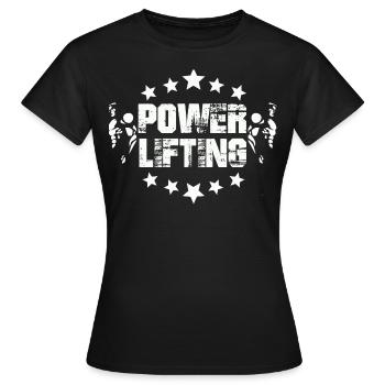 Power Lifting Krafttraining Kraftsport Geschenk - Frauen T-Shirt - Schwarz - Vorne - AI Model Female 172 dark (172cm)