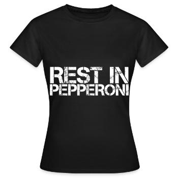 Reste à Pepperoni 3 - T-shirt Femme - noir - Devant - AI Model Female 172 dark (172cm)