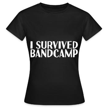 I Survived Bandcamp - Frauen T-Shirt - Schwarz - Vorne - AI Model Female 172 dark (172cm)