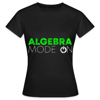 Mode algèbre sur 3 - T-shirt Femme - noir - Devant - AI Model Female 172 dark (172cm)