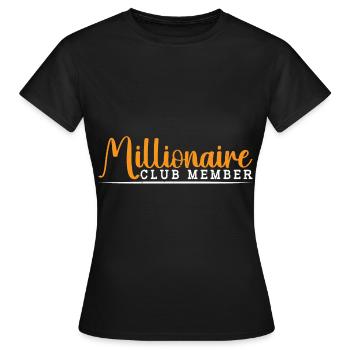 Millionaire Club Member 37 - Frauen T-Shirt - Schwarz - Vorne - AI Model Female 172 dark (172cm)