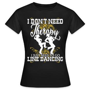 line dance - Women's T-Shirt - black - Front - AI Model Female 172 dark (172cm)