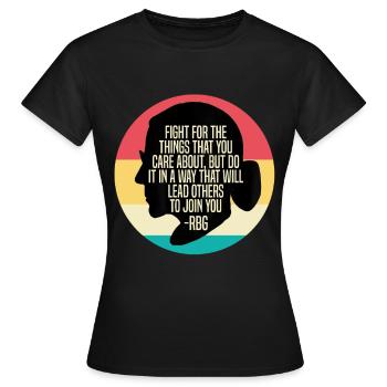 RBG Frauenfeminismus Berüchtigte Ruth Bader Ginsbu - Frauen T-Shirt - Schwarz - Vorne - AI Model Female 172 dark (172cm)