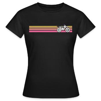 motocross motorcycle sport retro moto vintage - T-shirt Femme - noir - Devant - AI Model Female 172 dark (172cm)
