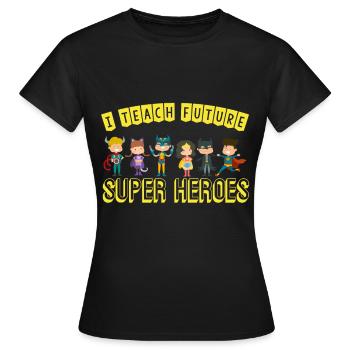 Ich unterrichte Superhelden Fantastisch Unterricht - Frauen T-Shirt - Schwarz - Vorne - AI Model Female 172 dark (172cm)