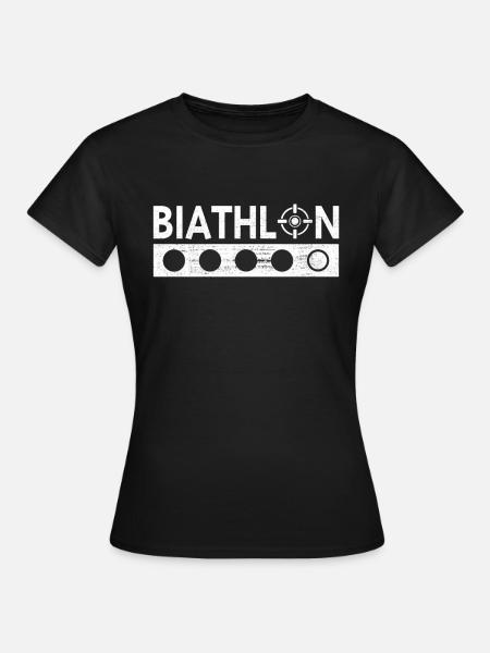 biathlon t-shirt biathlete - Dame-T-shirt - sort