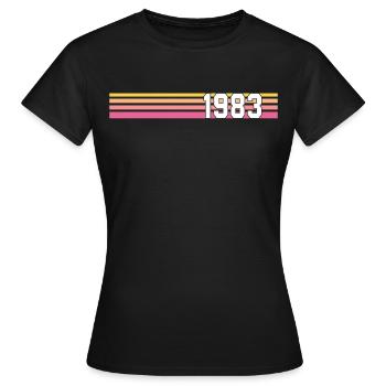 Retro 1983 made in 1983 - Frauen T-Shirt - Schwarz - Vorne - AI Model Female 172 dark (172cm)